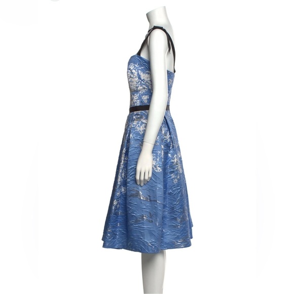 MARCHESA***Elegant Blue Floral Dress***US 2 $795 - Picture 3 of 3